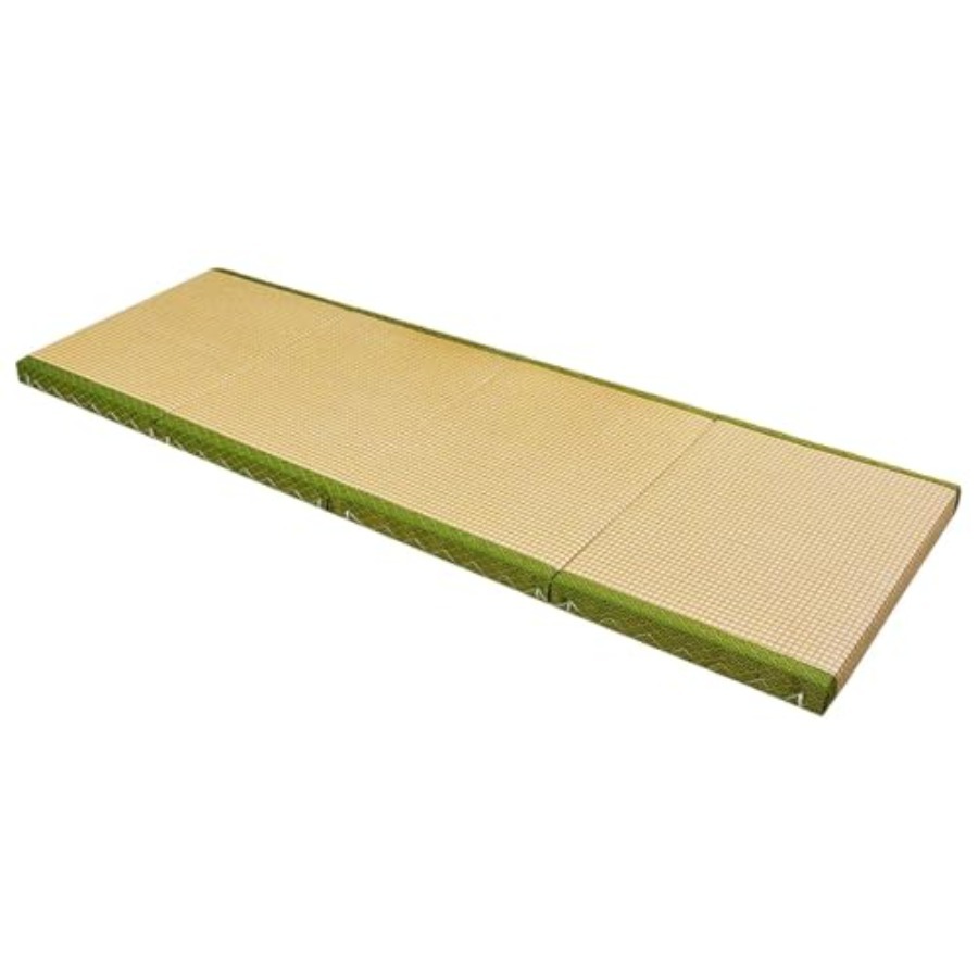 Tatami Mat Rush - ที่นอนพับได้ วัสดุหญ้ารัช ทาทามิ พร้อมเบาะรองนั่งใยมะพร้าว สำหรับนั่งสมาธิ เตียงพับสำหรับแขก