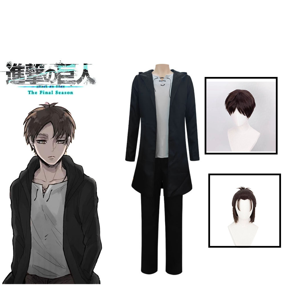 Japanese Lifestyle - Eren Jaeger คอสเพลย์อะนิเมะ Titan เครื่องแต่งกายวิกผมคอสเพลย์ Eren