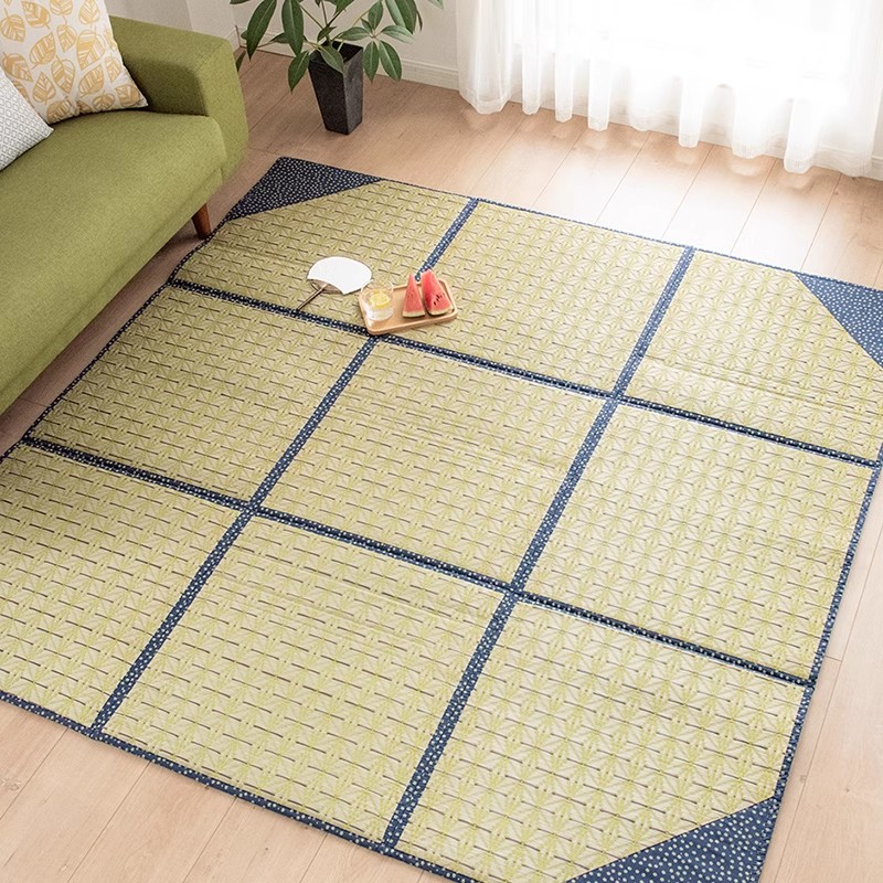 Tatami Mat Rush - Damedai พับชั้นพรมขนาดใหญ่พรมสี่เหลี่ยมผืนผ้าหญ้า Rush Tatami ฤดูร้อนห้องนั่งเล่นที่นอนแบบพกพา Oriental