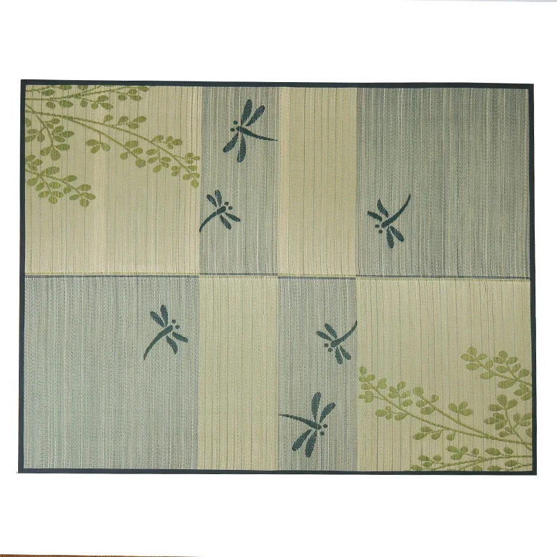 Tatami Mat Rush - Damedai พับชั้นพรมขนาดใหญ่พรมสี่เหลี่ยมผืนผ้าหญ้า Rush Tatami ฤดูร้อนห้องนั่งเล่นที่นอนแบบพกพา Oriental