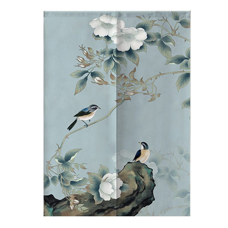 Noren Curtain Doorway - ม่านประตูจาก noren แบบญี่ปุ่นม่านทางเข้าทำจากหมึกพิมพ์ลาย fengshui ผ้าม่านโพลีเอสเตอร์สำหรับห้องครัวห้องนั่งเล่น
