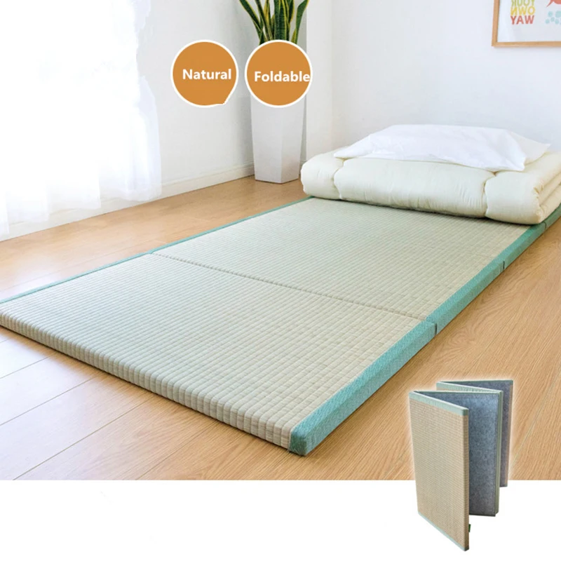 Tatami Mat Rush - Natural Rushes พับ Tatami ที่นอนฟางเสื่อโยคะเสื่อสมาธิแบบดั้งเดิมที่นอน