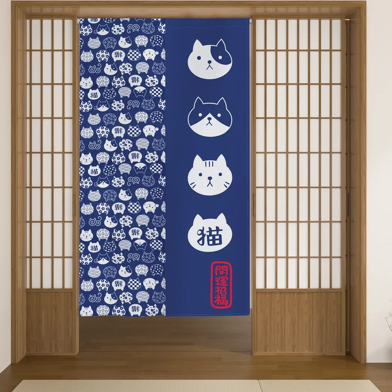 VIKAMA ผ้าม่านประตูลายแมวสไตล์ - Noren Curtain Doorway บทวิจารณ์และราคา