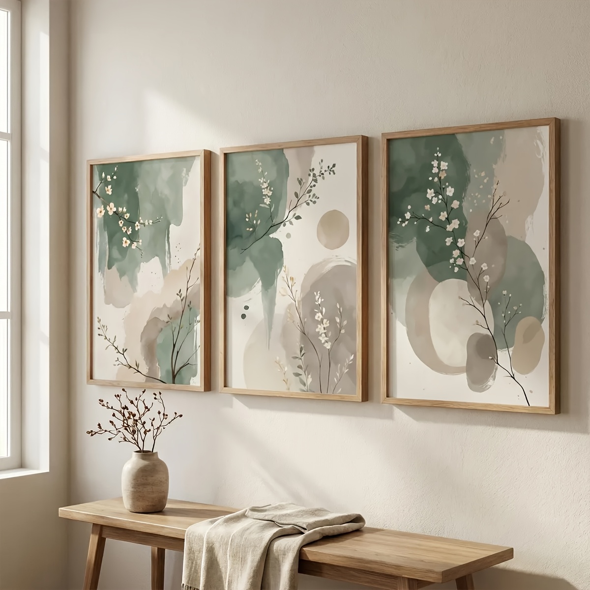 ภาพพิมพ์บนผ้าใบลายใบไม้สไตล์ญี - Japanese Lifestyle บทวิจารณ์และราคา