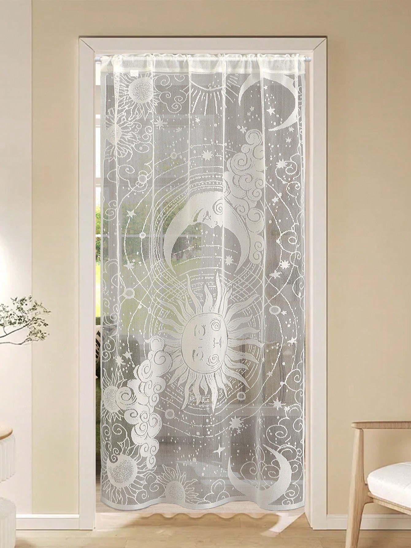 1PC Ramadan โปร่งแสง Sun และ M - Noren Curtain Doorway บทวิจารณ์และราคา