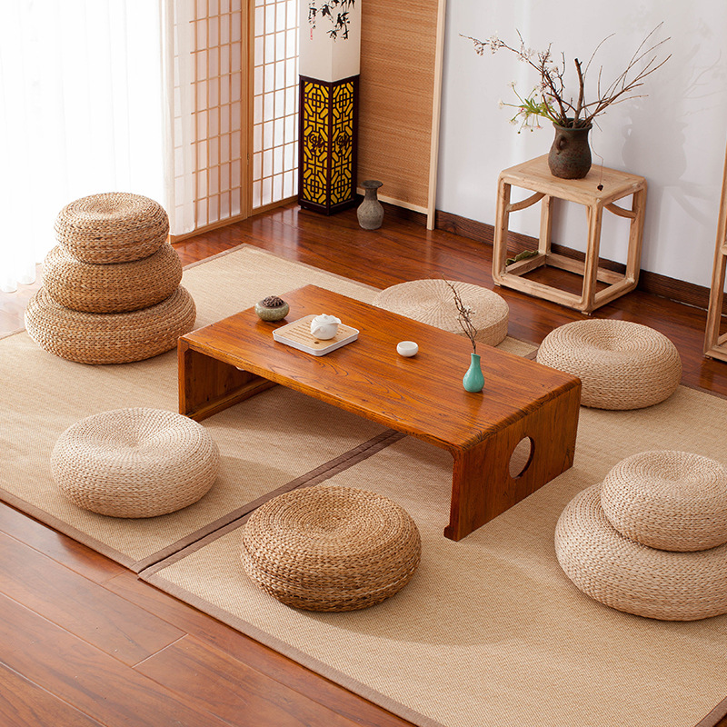 เบาะรองนั่งพื้นทำมือจากวัสดุธร - Tatami Mat Rush บทวิจารณ์และราคา