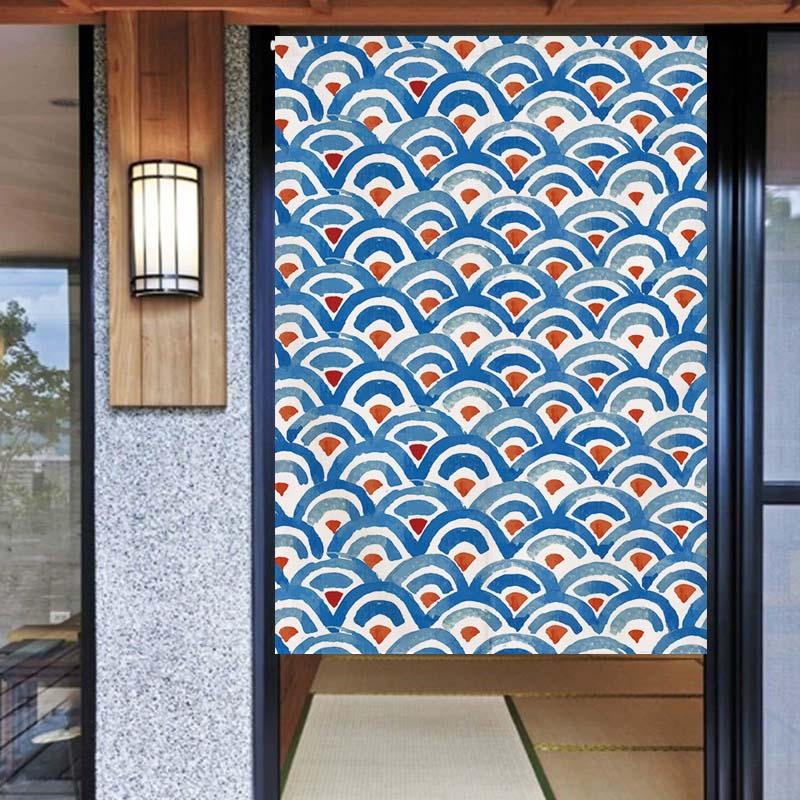 คลื่นเนื้อญี่ปุ่น Noren ประตูผ - Noren Curtain Doorway บทวิจารณ์และราคา