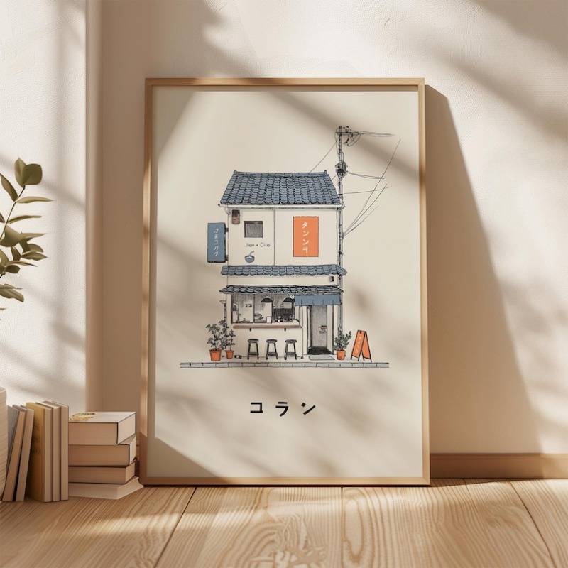 ภาพพิมพ์บนผ้าใบร้านราเม็งญี่ปุ - Japanese Lifestyle บทวิจารณ์และราคา