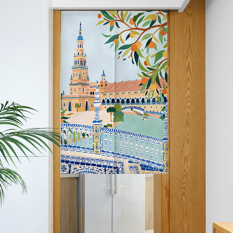 Nordic Insภาพวาดมือวาดผ้าม่านป - Noren Curtain Doorway บทวิจารณ์และราคา