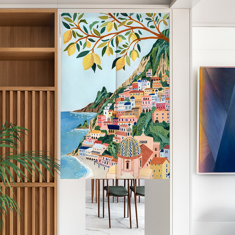 Nordic Insภาพวาดมือวาดผ้าม่านป - Noren Curtain Doorway บทวิจารณ์และราคา