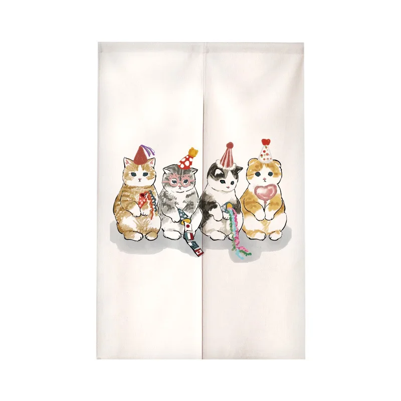 ม่านประตูญี่ปุ่นลายแมวตลก น่าร - Noren Curtain Doorway บทวิจารณ์และราคา