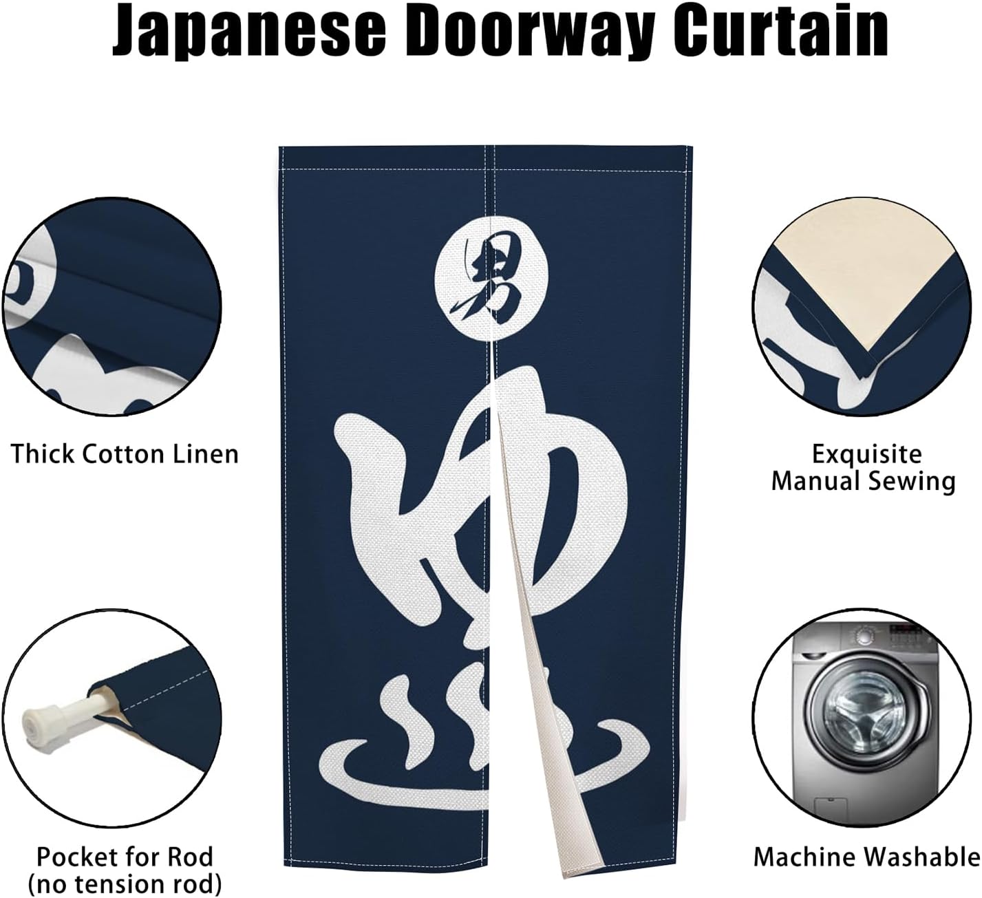 ม่านประตูญี่ปุ่นแบบโนเร็นลายปล - Noren Curtain Doorway บทวิจารณ์และราคา