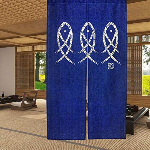 ตัวอักษรโบราณปลาญี่ปุ่น Noren  - Noren Curtain Doorway บทวิจารณ์และราคา