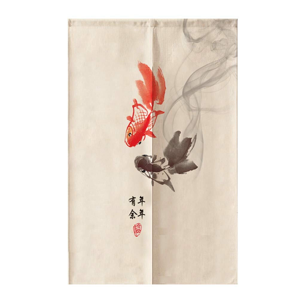 ตัวอักษรโบราณปลาญี่ปุ่น Noren  - Noren Curtain Doorway บทวิจารณ์และราคา